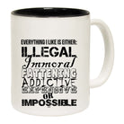 Everything Like Is Either Immoral Or Impossible - Funny Coffee Mug Cup