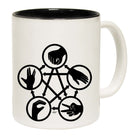 Rock Paper Scissors White - Funny Coffee Mug