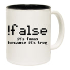 False Its Funny Because Its True - Funny Coffee Mug Cup
