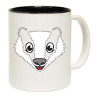 Badger Animal Face Ani Mates - Funny Coffee Mug Cup