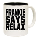 Frankie Says Relax 80S Retro Solid Black - Funny Coffee Mug