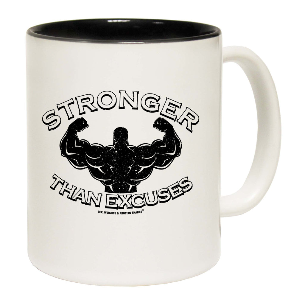 Gym Stronger Than Excuses - Funny Coffee Mug