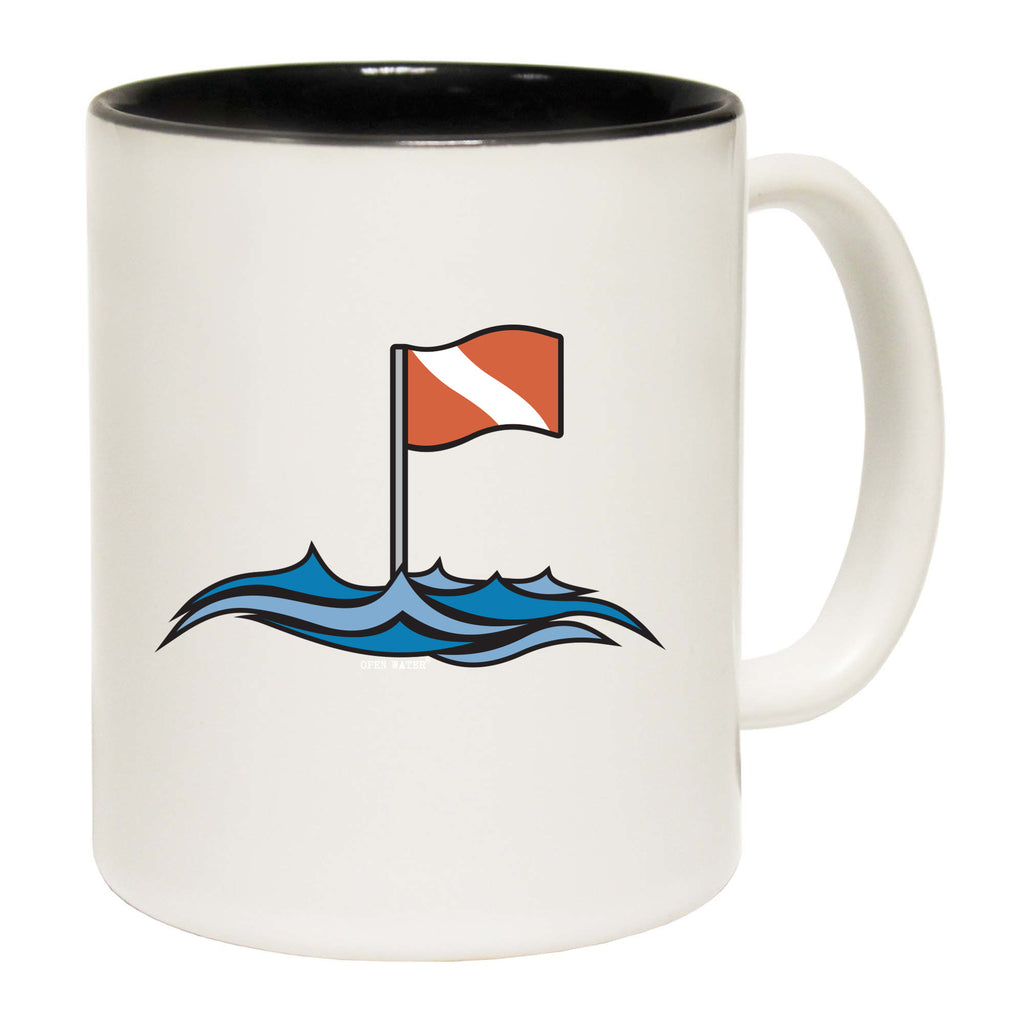 Ow Diving Flag Waves - Funny Coffee Mug
