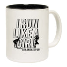 Pb I Run Like A Girl - Funny Coffee Mug