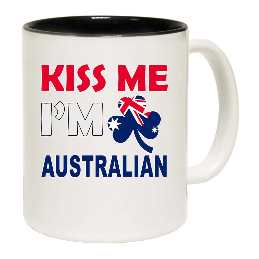 Kiss Me Im Australian Australia Flag Ozzie - Funny Coffee Mug