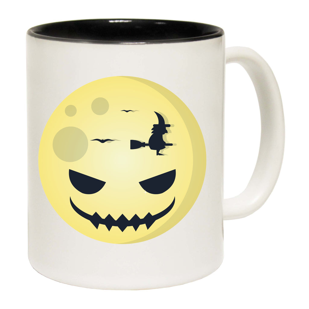Graphic Evil Moon Silhouette Halloween Trick Or Treat - Funny Coffee Mug