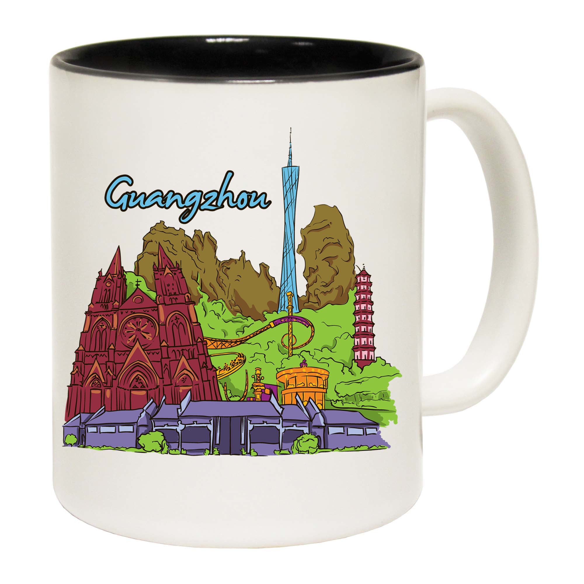 Guangzhou China Country Flag Destination - Funny Coffee Mug