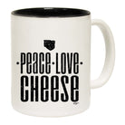 Peace Love Cheese - Funny Coffee Mug
