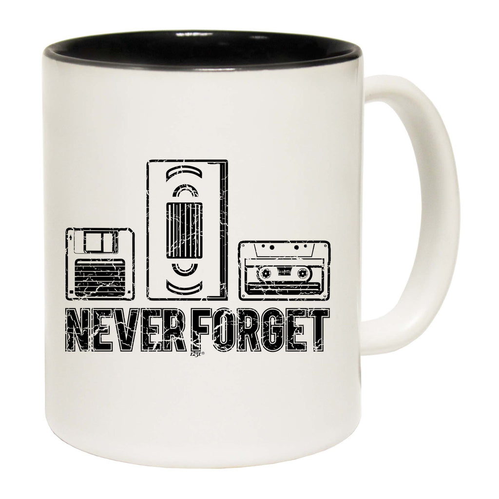 Never Forget Floppy Vhs Tape Retro - Funny Coffee Mug