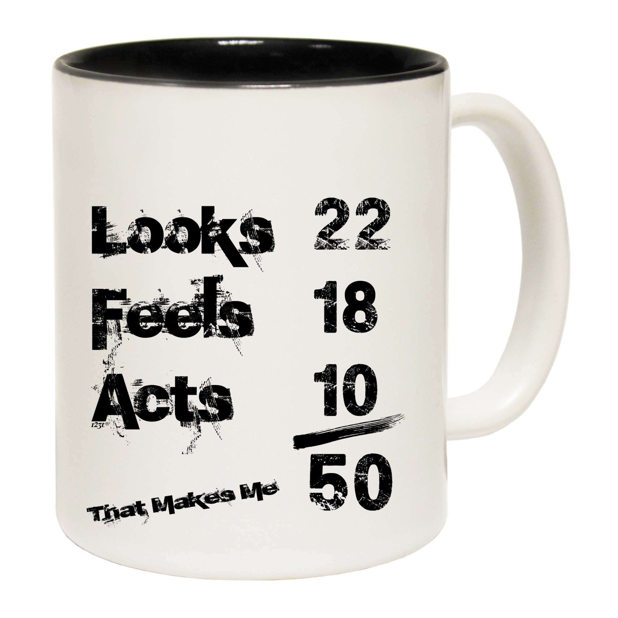 Looks Acts Feels 50 - Funny Coffee Mug