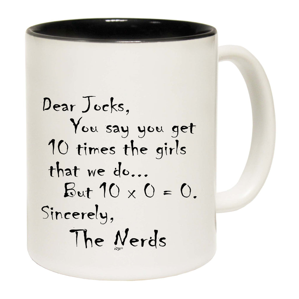 Dear Jocks Nerd College - Funny Coffee Mug Cup