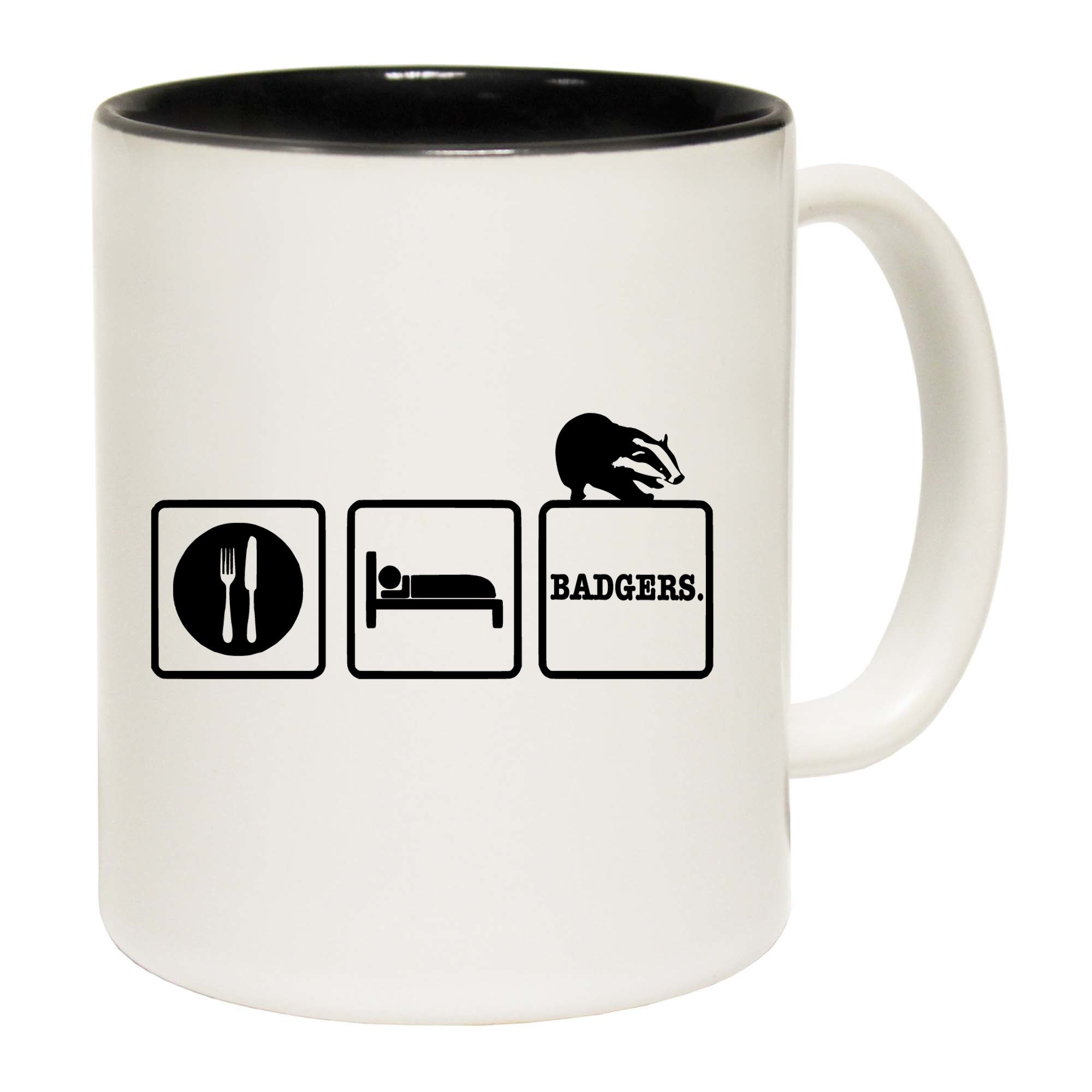 Eat Sleep Badger - Funny Coffee Mug