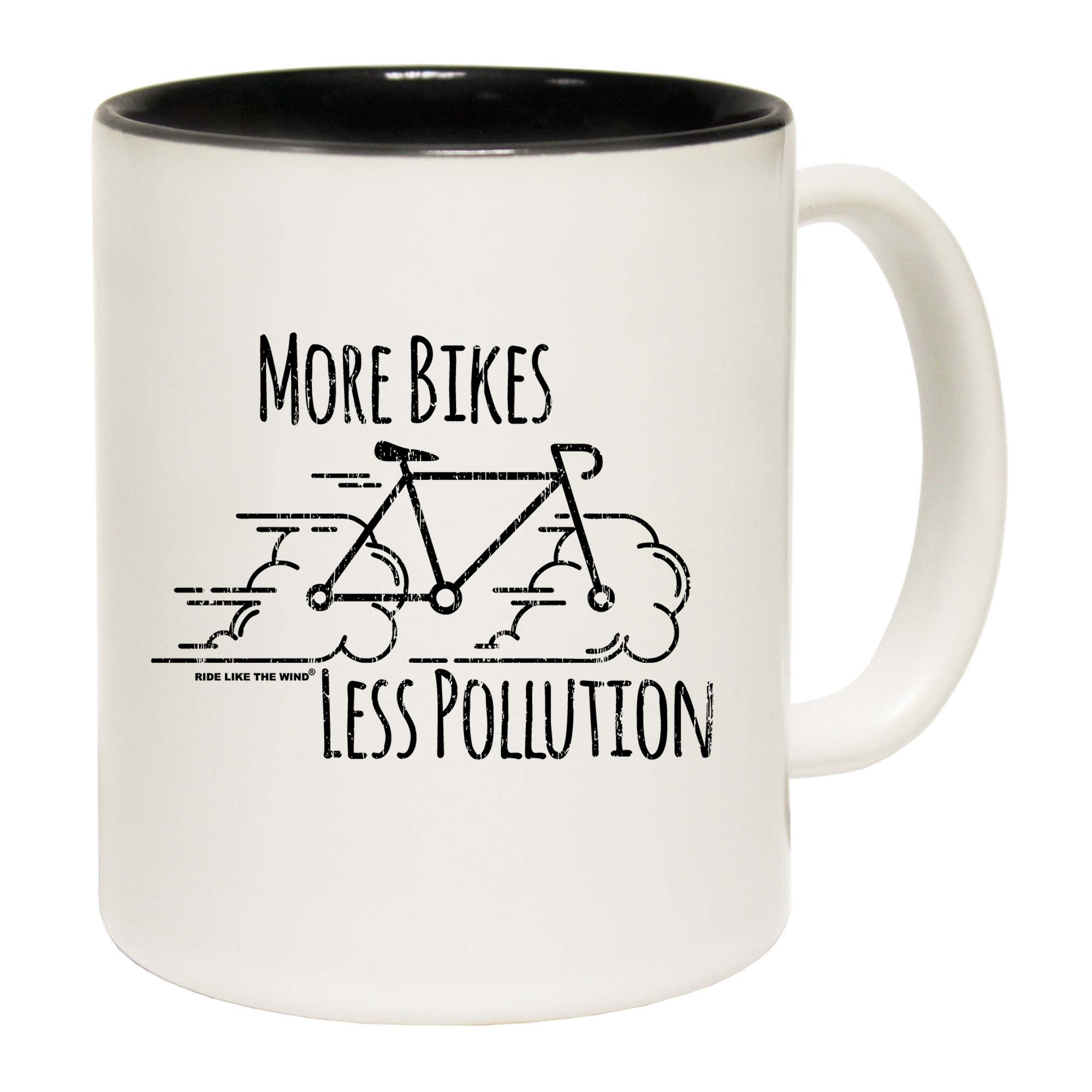 More Bikes Less Pollution - Funny Coffee Mug