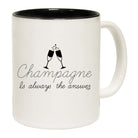 Champagne Is Always The Answer - Funny Coffee Mug Cup