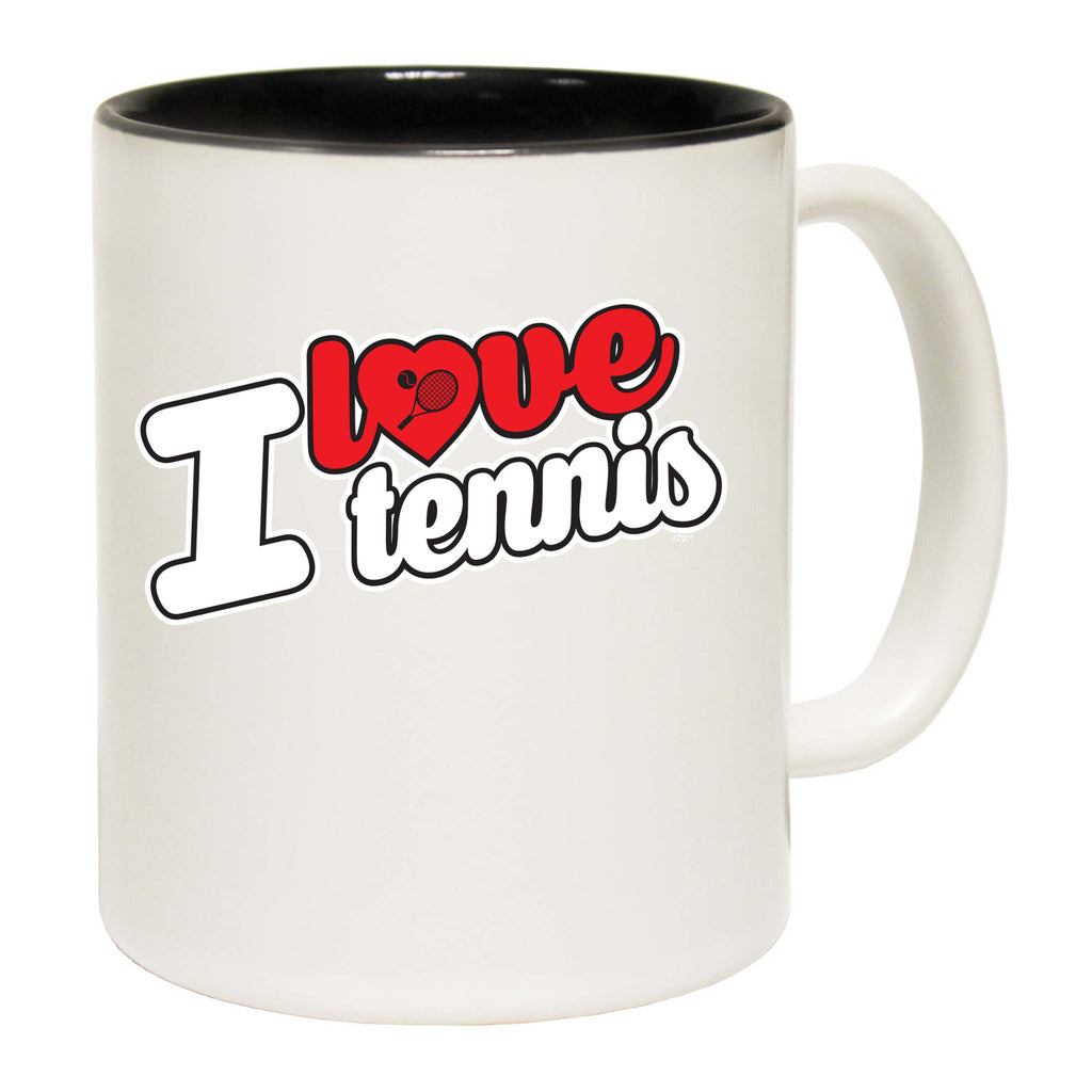 Love Tennis Stencil - Funny Coffee Mug