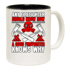 Any Firefighter Should Know How A Good Firefighter Knows Why - Funny Coffee Mug