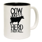 Cow Jokes Herd Them All - Funny Coffee Mug