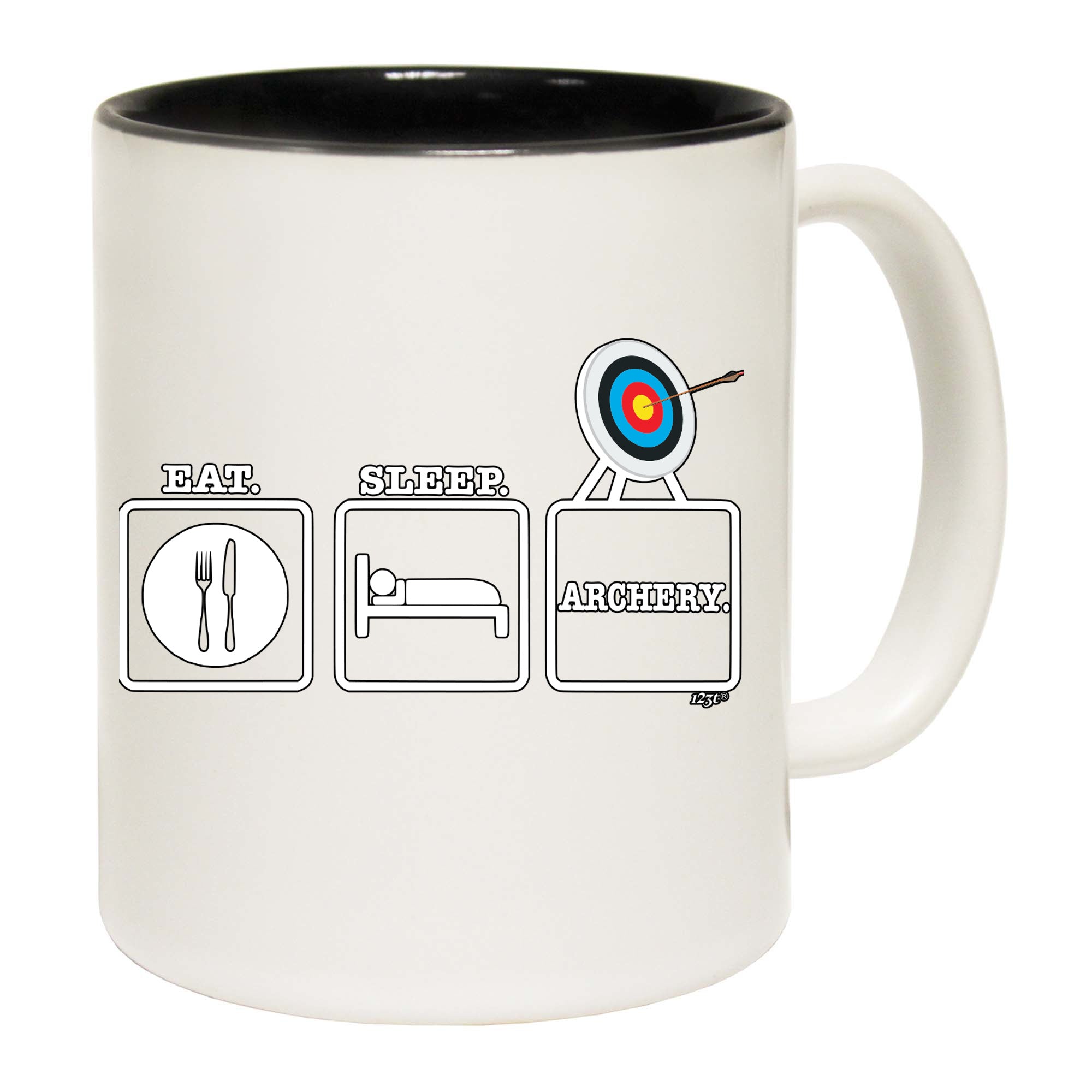 Eat Sleep Archery - Funny Coffee Mug Cup