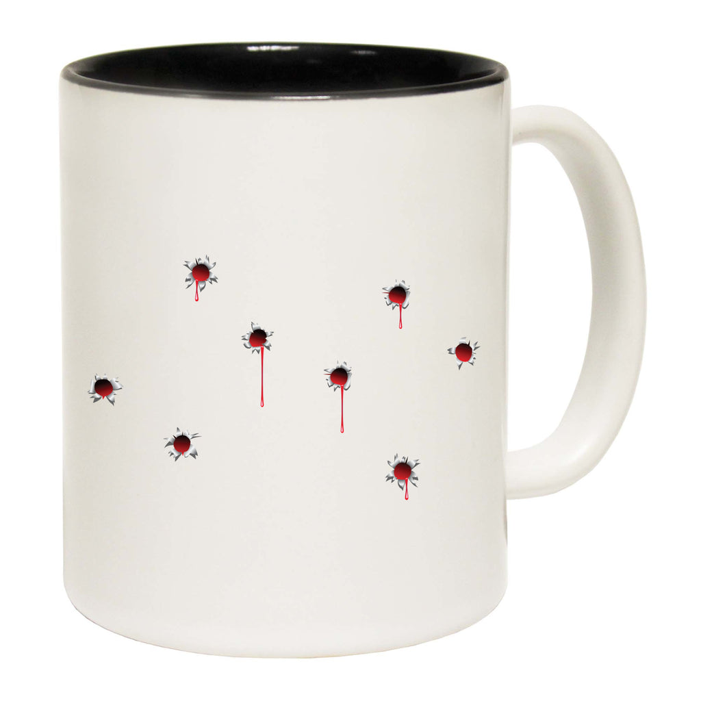 Bullet Holes Red - Funny Coffee Mug Cup