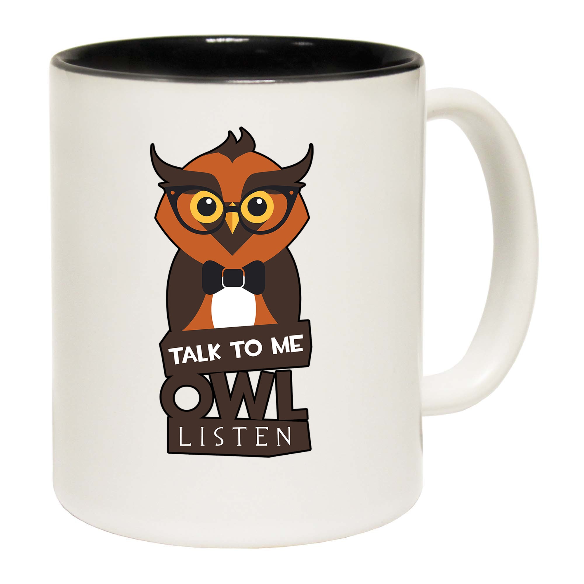Talk To Me Owl Listen Good Listener - Funny Coffee Mug