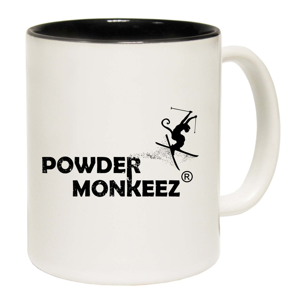 Skiing Snowboarding Powder Monkeez - Funny Coffee Mug