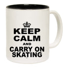 Keep Calm And Carry On Skating - Funny Coffee Mug