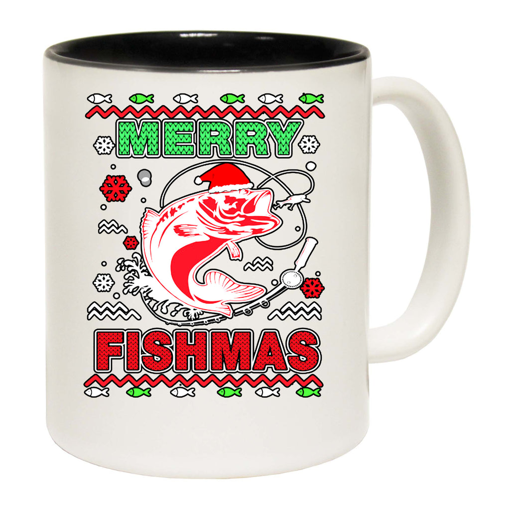 Merry Fishmas Christmas Xmas Fish Fishing - Funny Coffee Mug