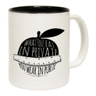 What You Eat In Private You Wear In Public - Funny Coffee Mug