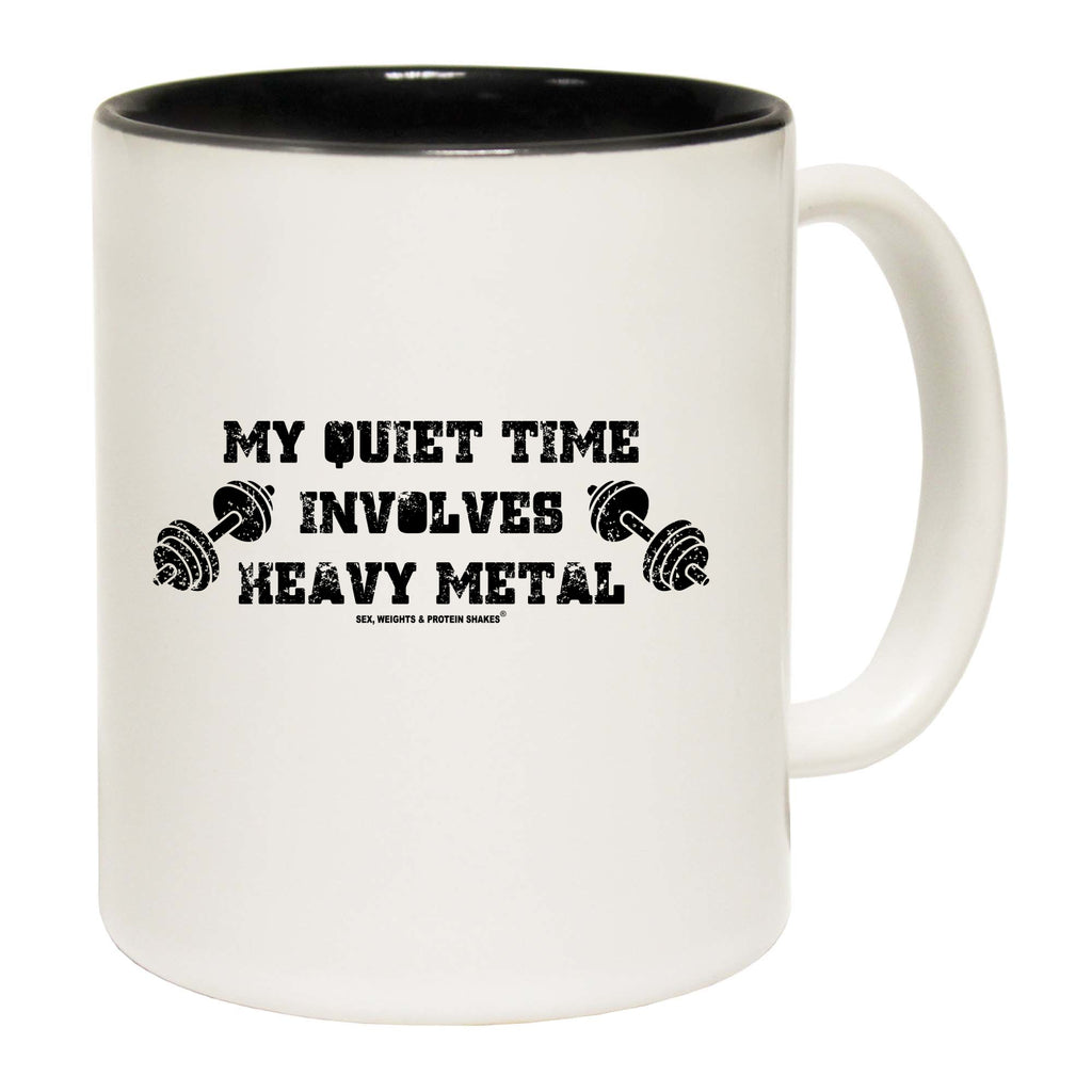 Swps My Quiet Time Involves Heavy Metal - Funny Coffee Mug