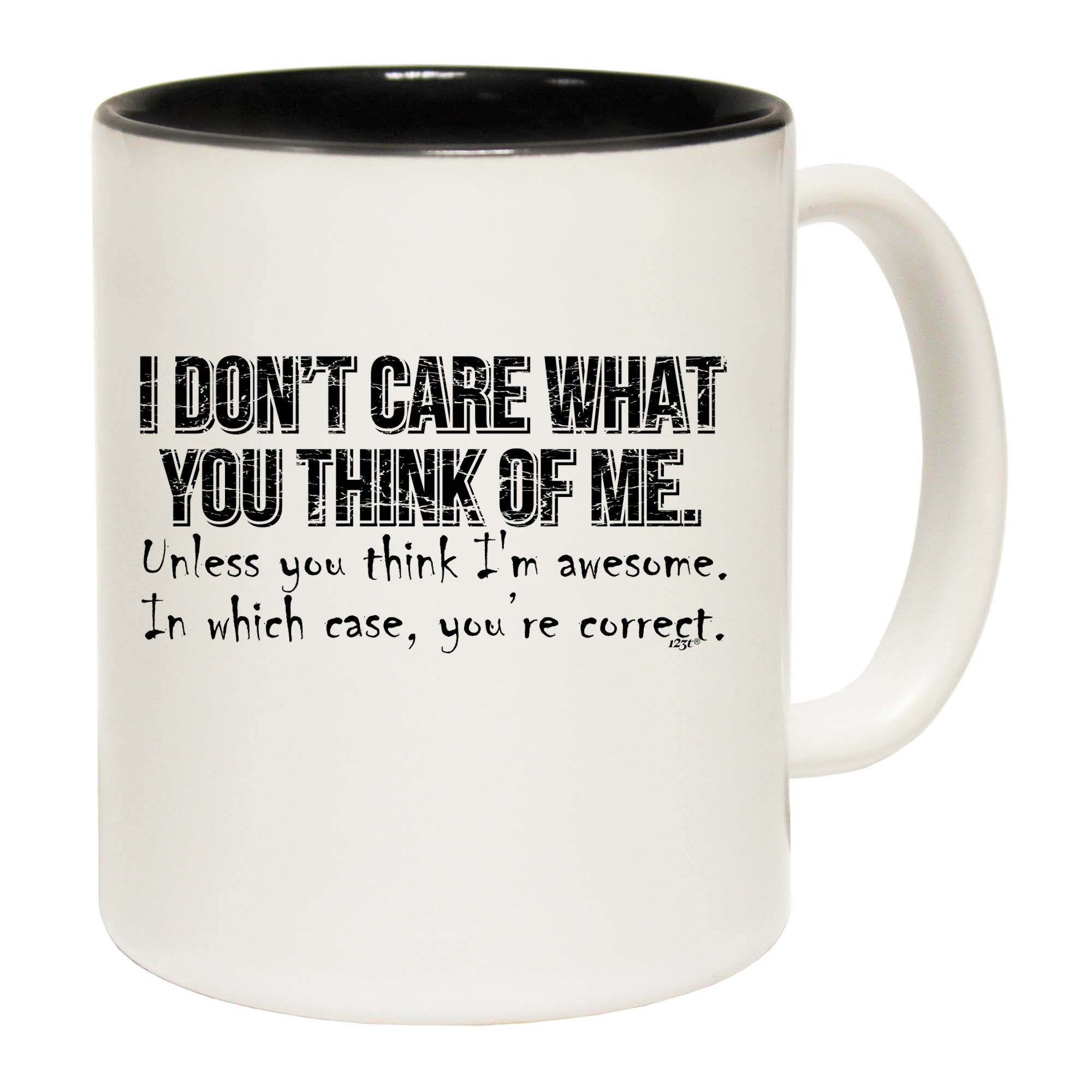 Dont Care What You Think Of Me Unless You Think Im Awesome - Funny Coffee Mug Cup