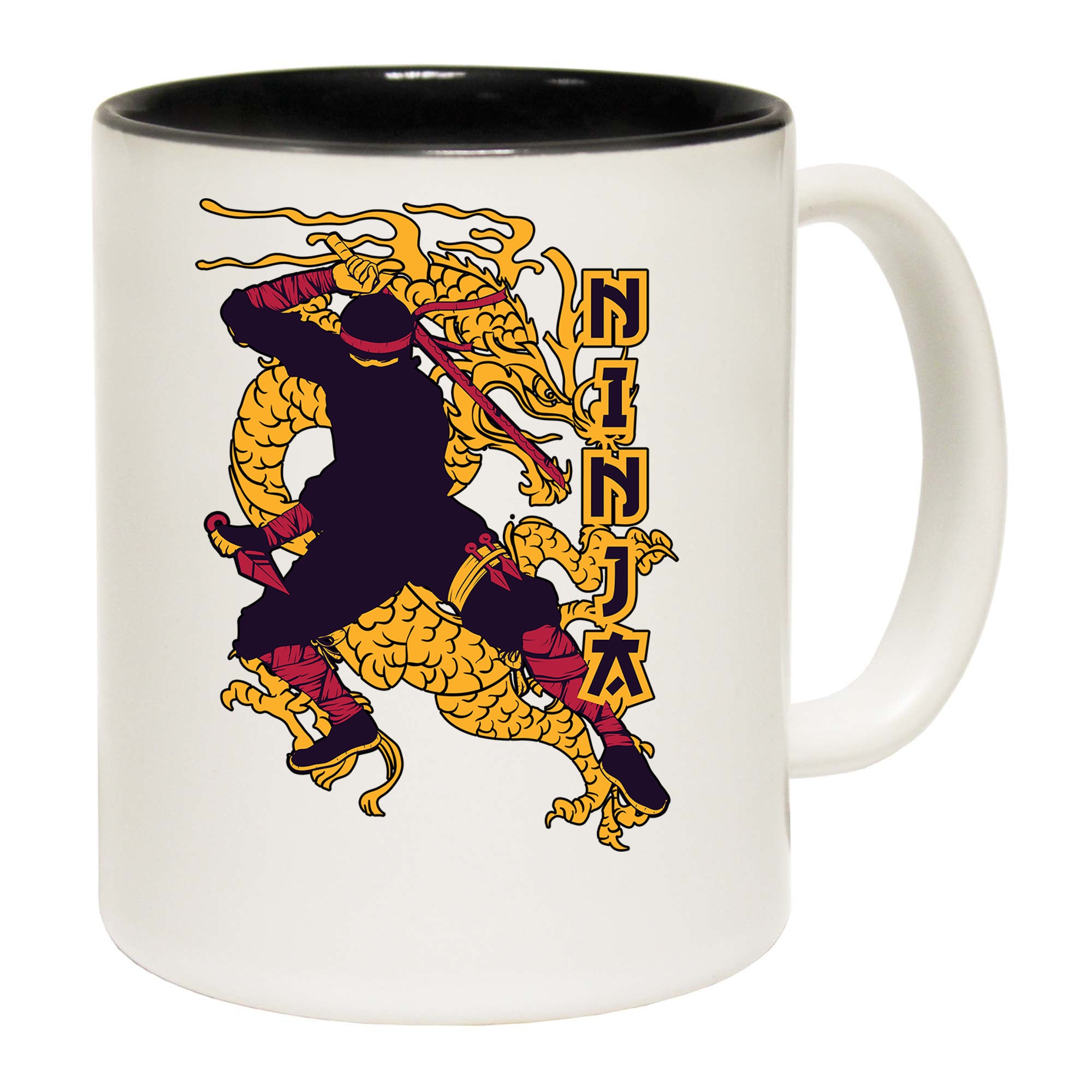 Ninja Warrior Dragon - Funny Coffee Mug