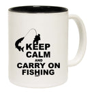 Dw Keep Calm And Carry On Fishing - Funny Coffee Mug