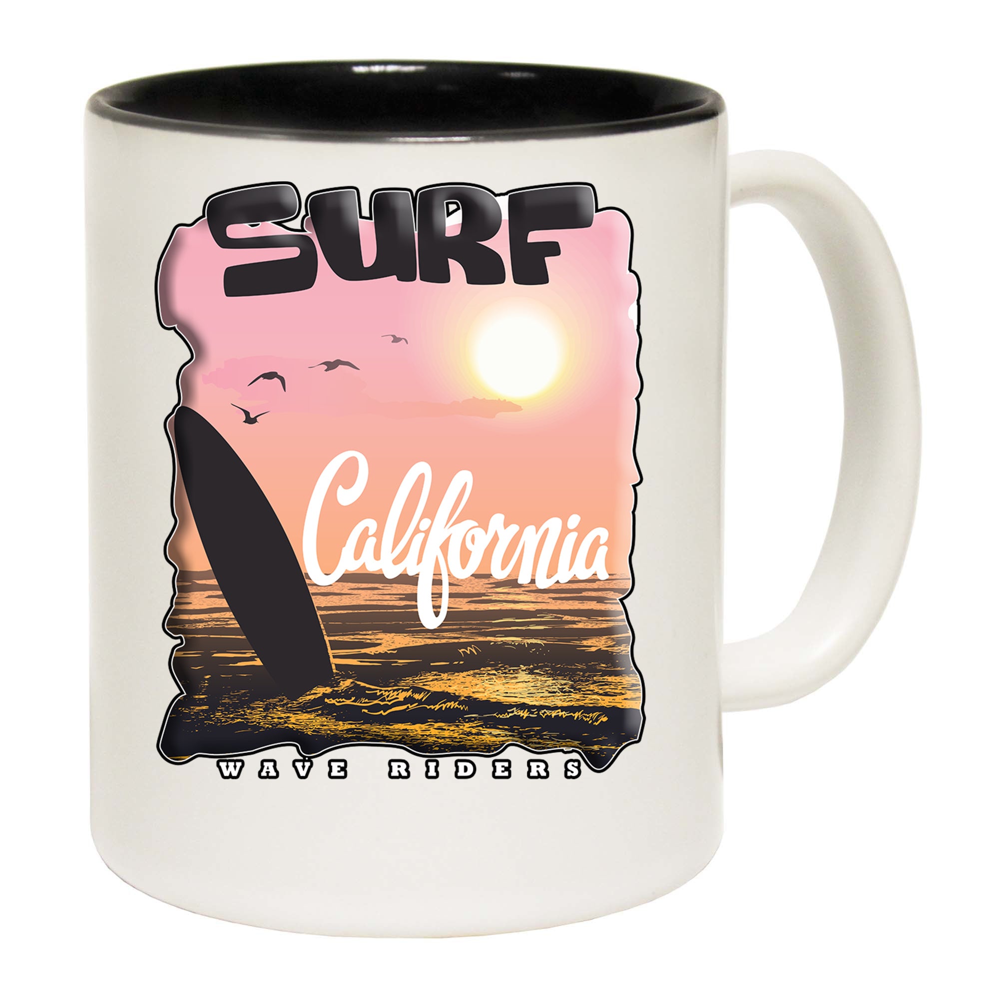 Surf California Wave Rider Surfing - Funny Coffee Mug