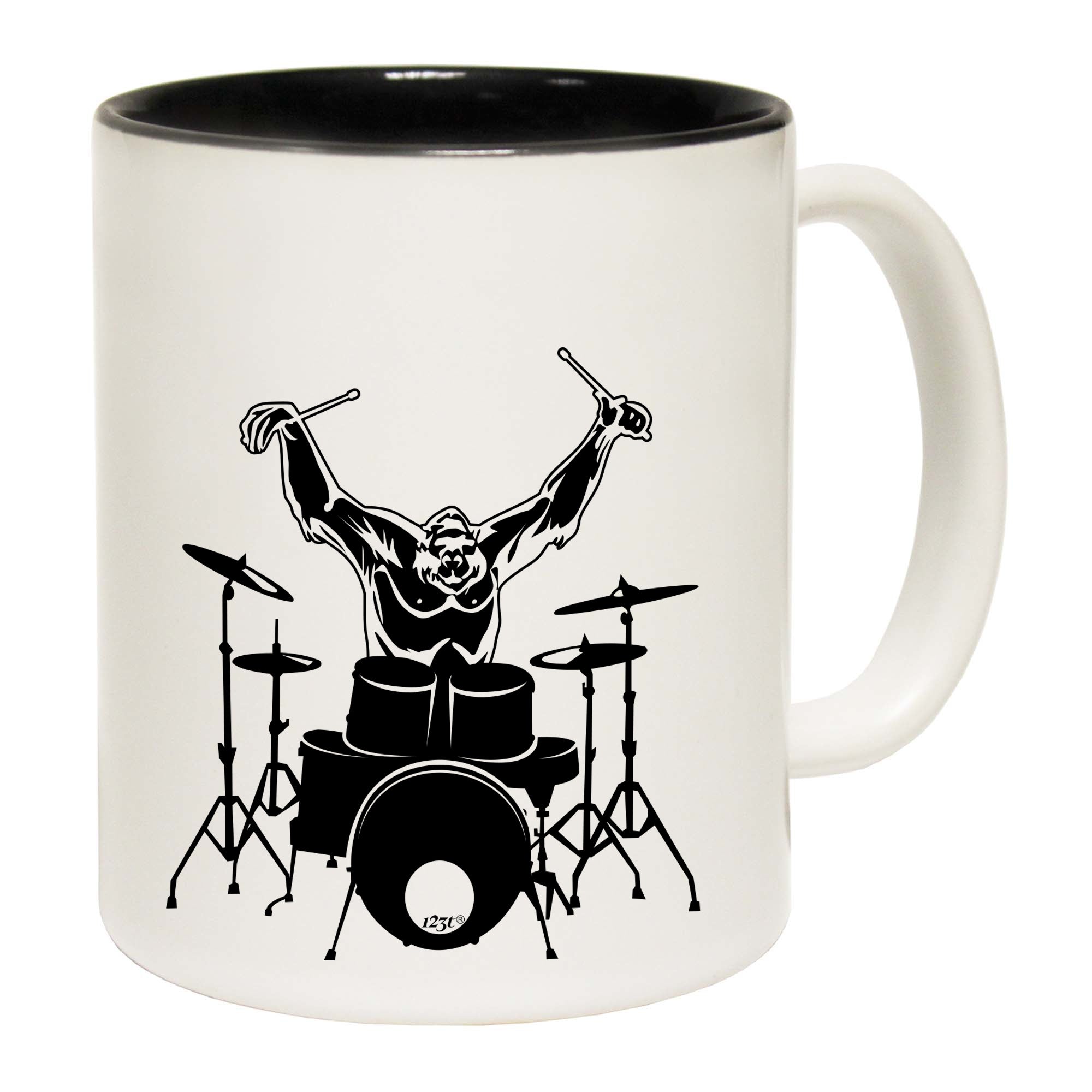 Gorilla Drummer Drums Music - Funny Coffee Mug Cup