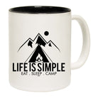 Life Is Simple Eat Sleep Camp - Funny Coffee Mug
