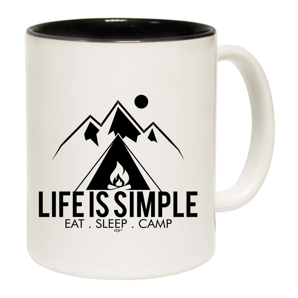 Life Is Simple Eat Sleep Camp - Funny Coffee Mug