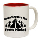Camping Home Is Where The Tents Pitched - Funny Coffee Mug Cup