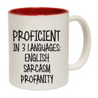 Proficient In 3 Languages English Sarcasm Profanity - Funny Coffee Mug