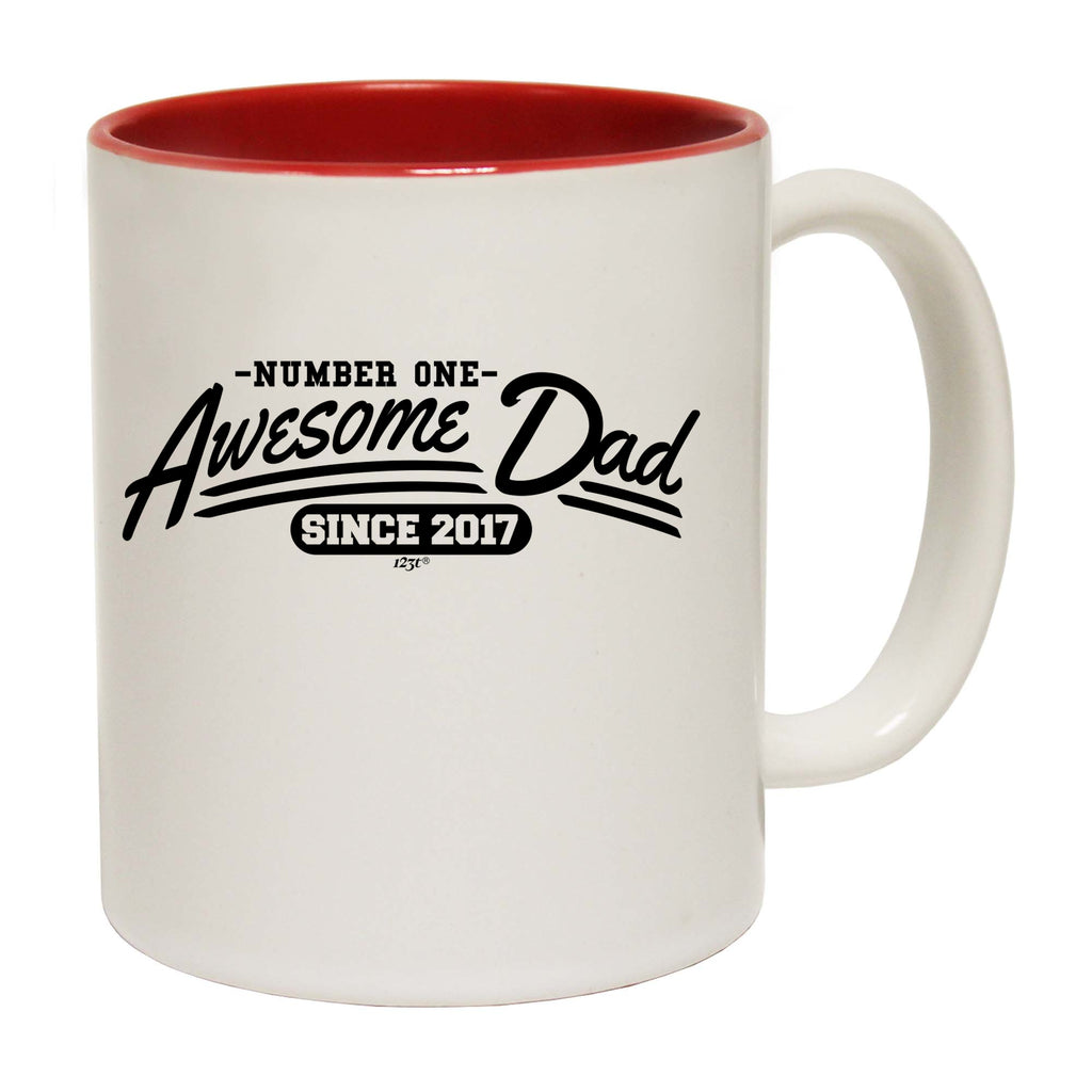 Awesome Dad Since 2017 - Funny Coffee Mug Cup