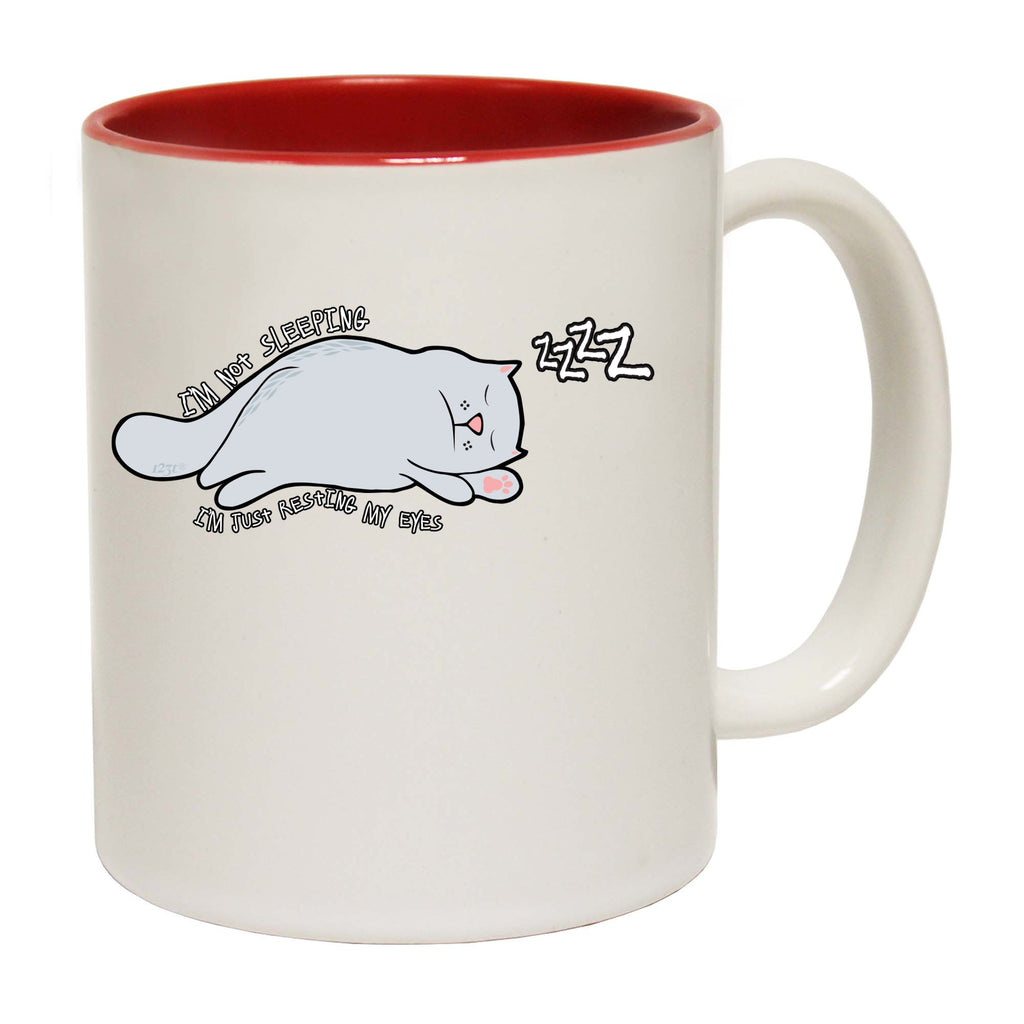 Im Not Sleeping Cat - Funny Coffee Mug Cup