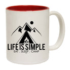 Life Is Simple Eat Sleep Camp - Funny Coffee Mug