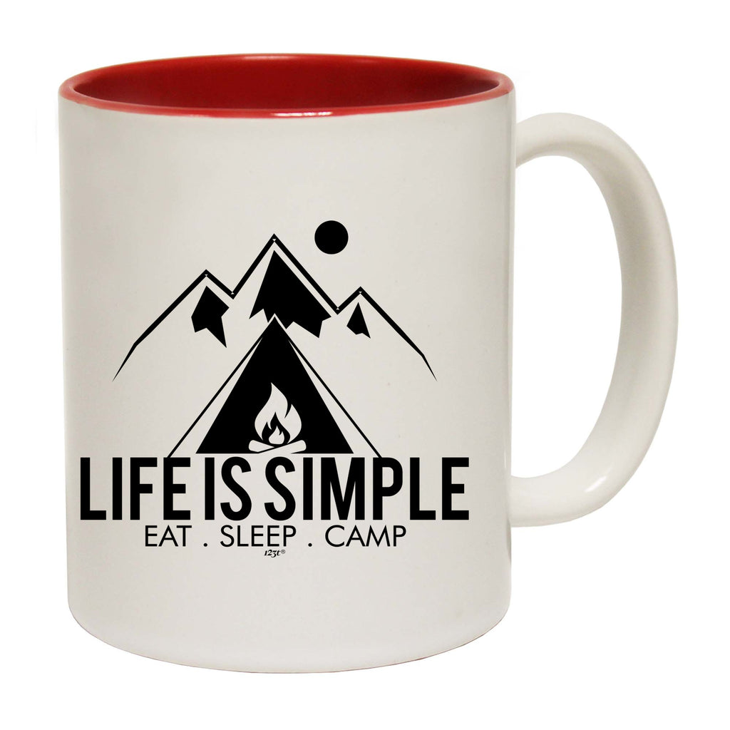 Life Is Simple Eat Sleep Camp - Funny Coffee Mug