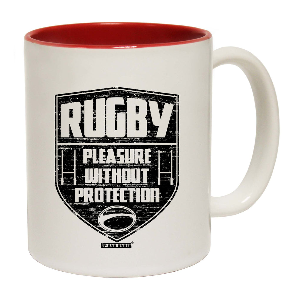 Uau Rugby Pleasure Without Protection - Funny Coffee Mug