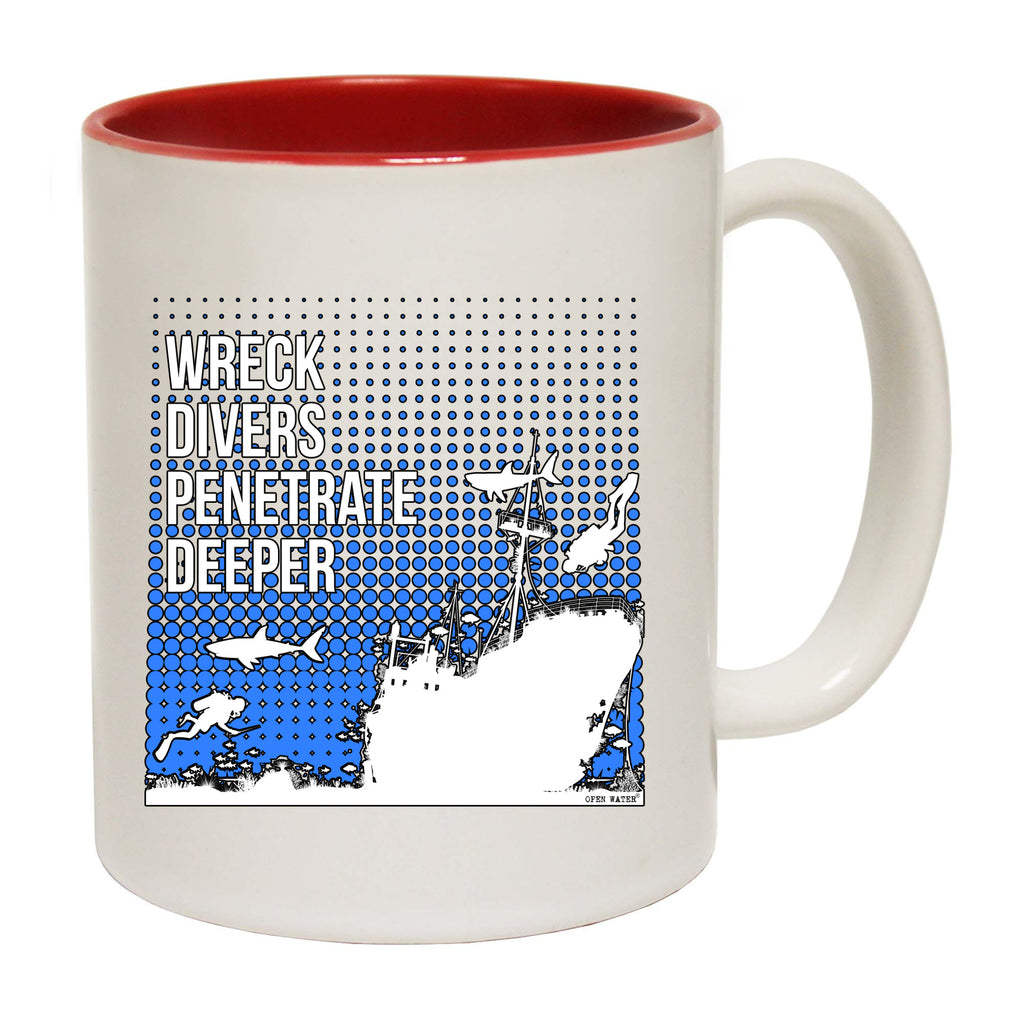 Ow Wreck Divers Penetrate Deeper - Funny Coffee Mug