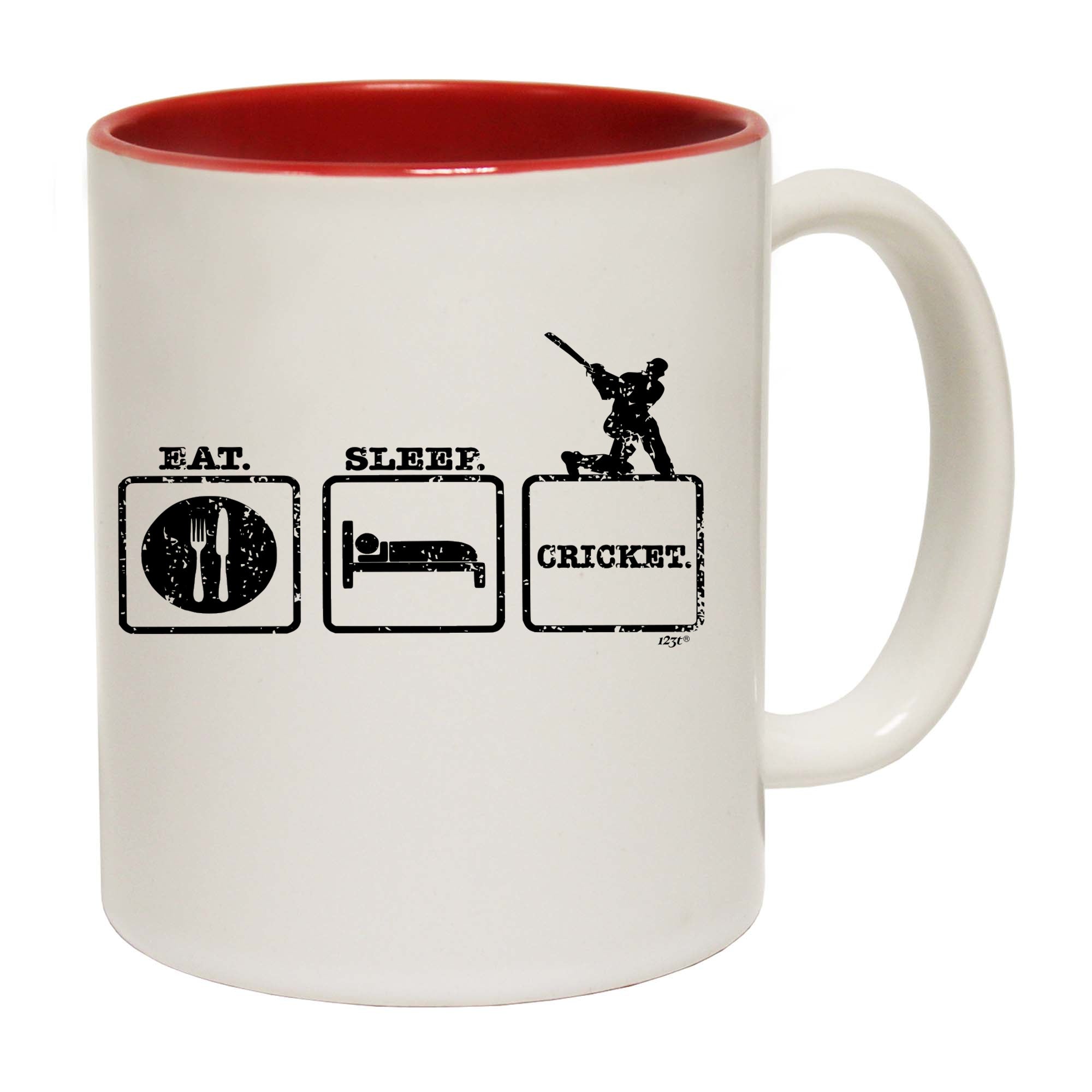 Eat Sleep Cricket - Funny Coffee Mug Cup