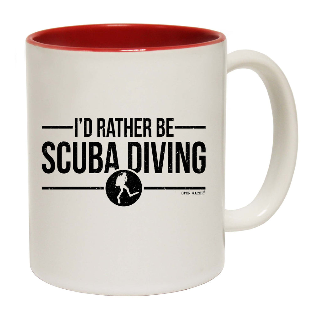Ow Id Rather Be Scuba Diing - Funny Coffee Mug