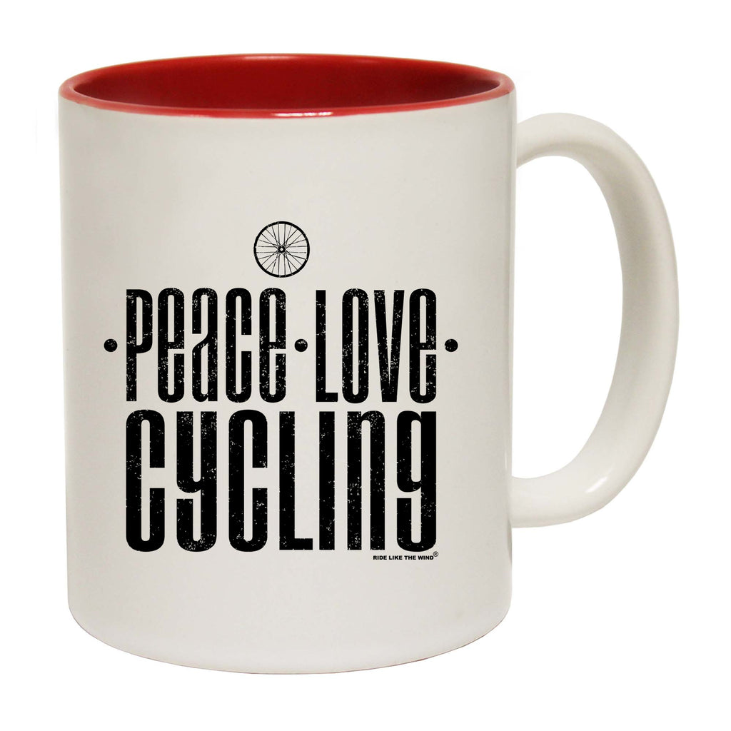 Rltw Peace Love Cycling - Funny Coffee Mug