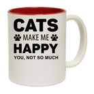 Cats Make Me Happy You, Not So Much - Funny Coffee Mug