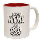Know Html And Css - Funny Coffee Mug