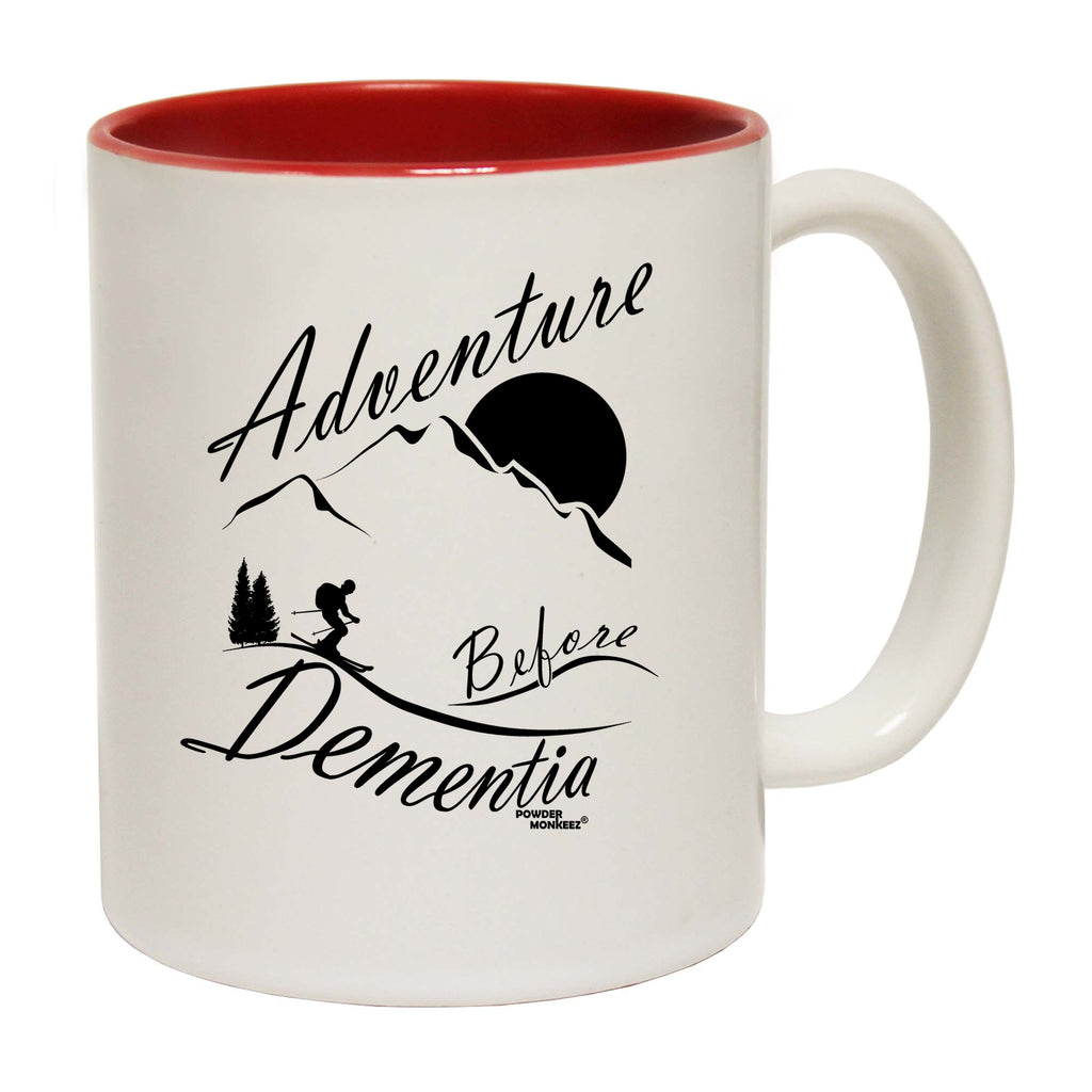 Pm Adventure Before Dementia Skiing Slope White - Funny Coffee Mug